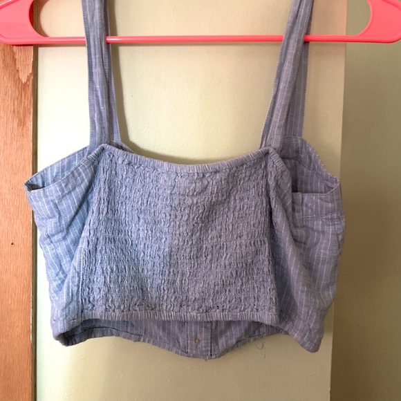 aeropostale blue cropped bustier tank - Picture 2 of 3